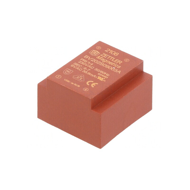 Transformator încapsulat 0,35VA 230V 9V PCB | Electronic-mag.ro | Componente Electronice