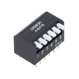 Comutator DIP-SWITCH 6 Secțiuni ON-OFF 24VDC | Electronic-mag.ro | Componente Electronice