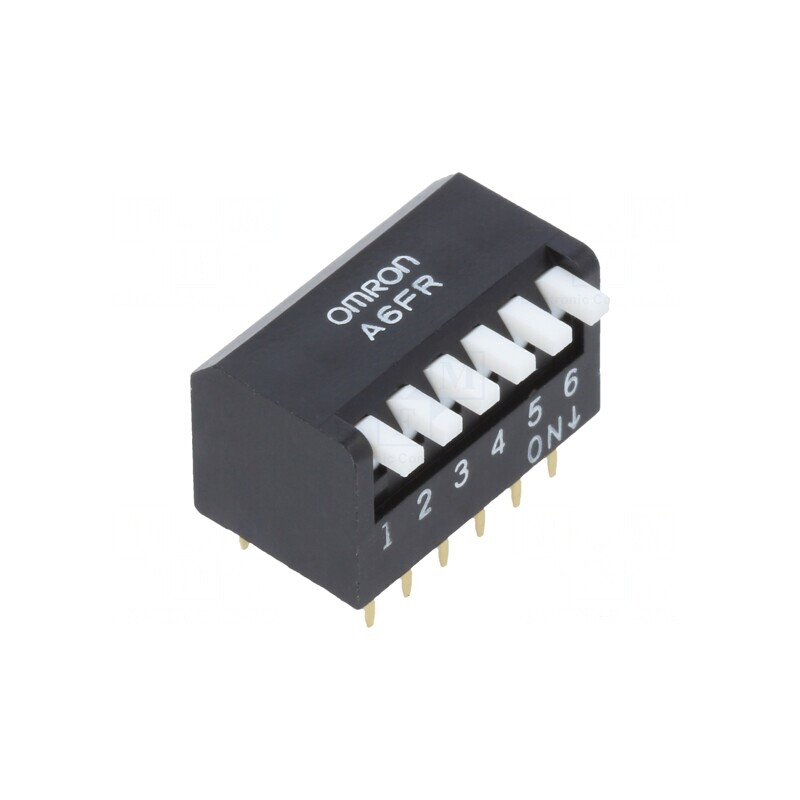 Comutator DIP-SWITCH 6 Secțiuni ON-OFF 24VDC | Electronic-mag.ro | Componente Electronice