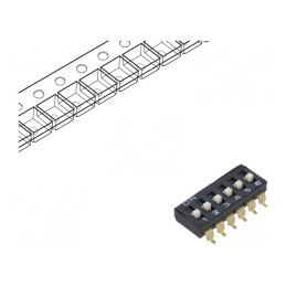 Comutator DIP-SWITCH SMD 2 Pozitii 24V | Electronic-mag.ro | Componente Electronice