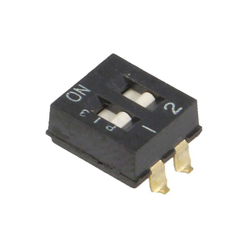 Comutator DIP-SWITCH 2 Secțiuni ON-OFF 24VDC | Electronic-mag.ro | Componente Electronice