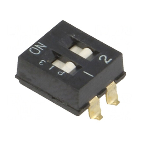 Comutator DIP-SWITCH 2 Secțiuni ON-OFF 24VDC | Electronic-mag.ro | Componente Electronice