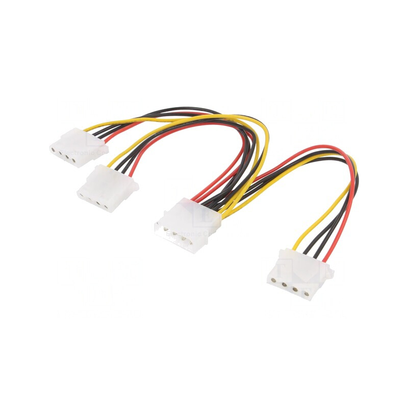 Cablu de alimentare Molex 0,15m (1 tată, 3 mamă) | Electronic-mag.ro | Componente Electronice