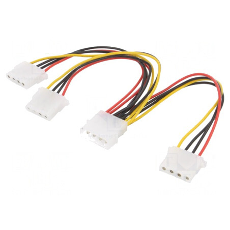 Cablu de alimentare Molex 0,15m (1 tată, 3 mamă) | Electronic-mag.ro | Componente Electronice