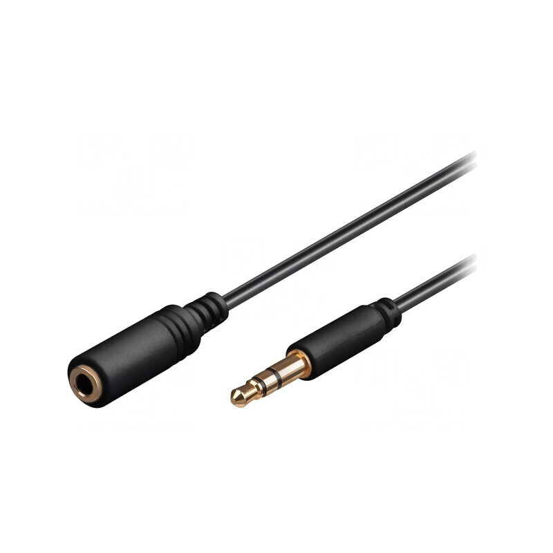 Cablu Audio Jack 3,5mm 0,5m Negru | Electronic-mag.ro | Componente Electronice