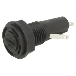 Soclu Siguranțe Cilindrice 5mm 10A cu Protecție pentru Panou | Electronic-mag.ro | Componente Electronice