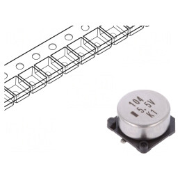 Supercondensator SMD 0.1F 5.5V 5mm 25Ω