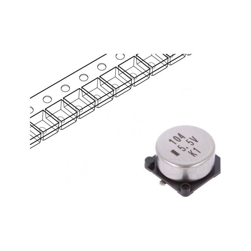 Supercondensator SMD 0.1F 5.5V 5mm 25Ω | Electronic-mag.ro | Componente Electronice