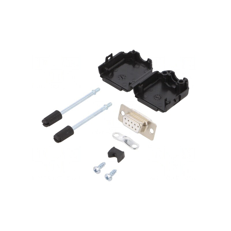 D-Sub 9-Pin Mufă Mamă pentru Cablu Albă Kit Complet | Electronic-mag.ro | Componente Electronice