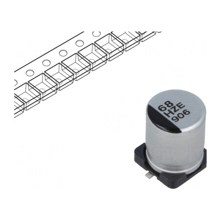 Condensator Hibrid 68uF 50VDC SMD | Electronic-mag.ro | Componente Electronice