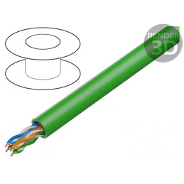 Cablu UTP Cat6 Verde 24AWG 4 Perechi