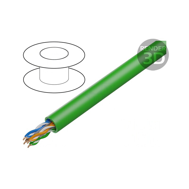 Cablu UTP Cat6 Verde 24AWG 4 Perechi | Electronic-mag.ro | Componente Electronice Cablu UTP Cat6 Verde 24AWG 4 Perechi | Electronic-mag.ro | Componente Electronice