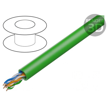 Cablu UTP Cat6 Verde 24AWG 4 Perechi | Electronic-mag.ro | Componente Electronice
