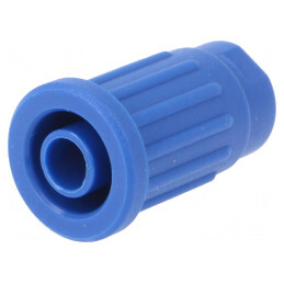 Soclu banană 4mm albastru 24A 1kV pe panou | Electronic-mag.ro | Componente Electronice