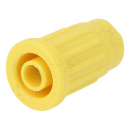 Soclu banană galben 4mm 24A 1kV pentru panou | Electronic-mag.ro | Componente Electronice