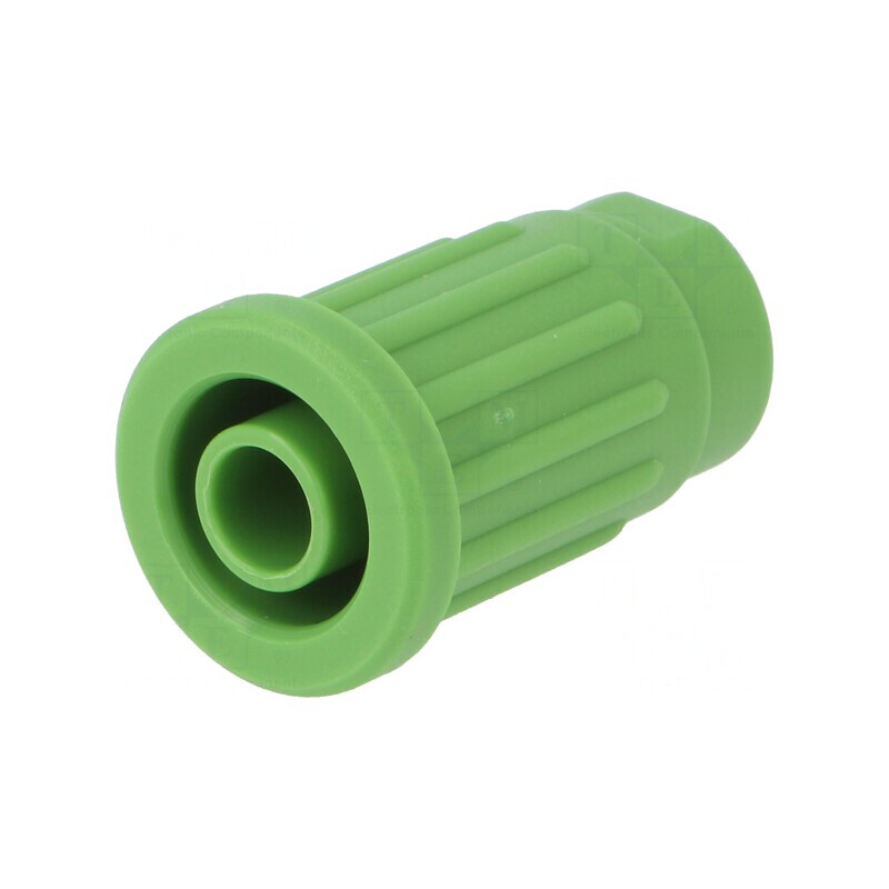 Soclu Banană Verde 4mm 24A 1kV pentru Panou | Electronic-mag.ro | Componente Electronice
