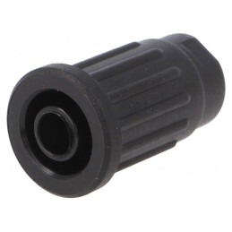 Soclu banană 4mm 24A 1kV negru pe panou | Electronic-mag.ro | Componente Electronice