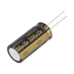 Condensator: electrolitic; THT; 3300uF; 35VDC; Ø16x35,5mm; ±20%