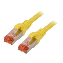 Patch cord S/FTP Cat6 galben 0,5m LSZH | Electronic-mag.ro | Componente Electronice