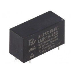 Releu Electromagnetic 48VDC 12A 250VAC | Electronic-mag.ro | Componente Electronice