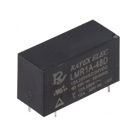 Releu Electromagnetic 48VDC 12A 250VAC | Electronic-mag.ro | Componente Electronice