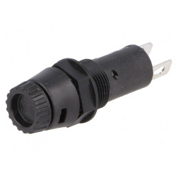 Clemă Siguranțe Cilindrice 10A 5x20mm Neagră 250VAC