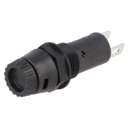 Clemă Siguranțe Cilindrice 10A 5x20mm Neagră 250VAC | Electronic-mag.ro | Componente Electronice
