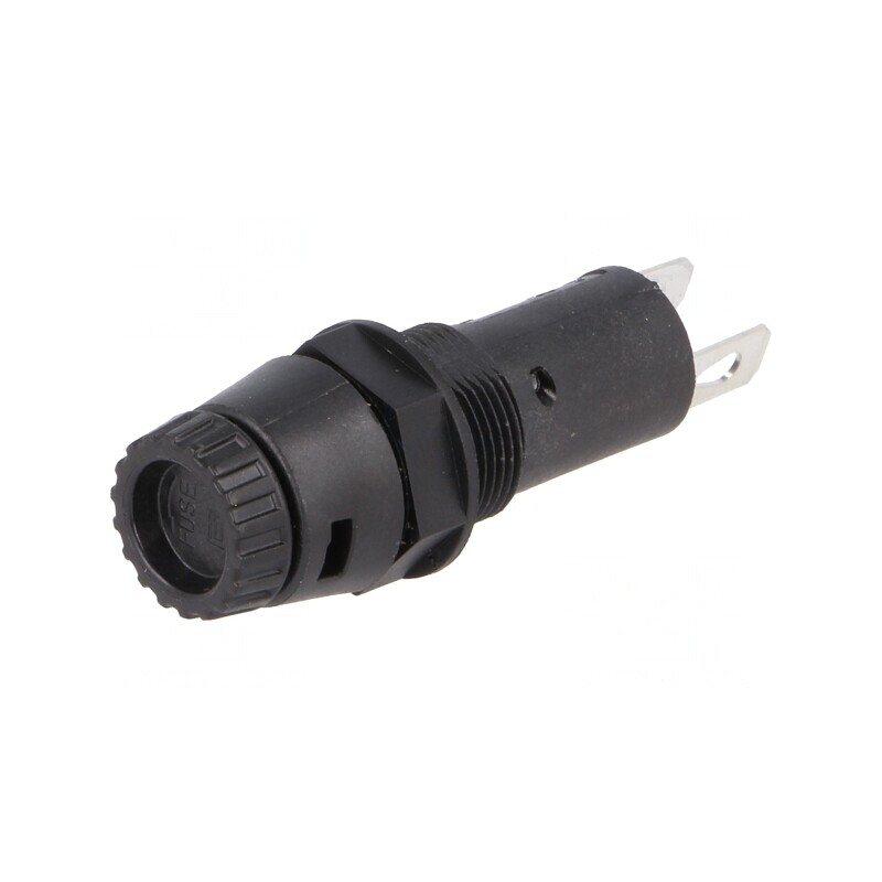 Clemă Siguranțe Cilindrice 10A 5x20mm Neagră 250VAC | Electronic-mag.ro | Componente Electronice