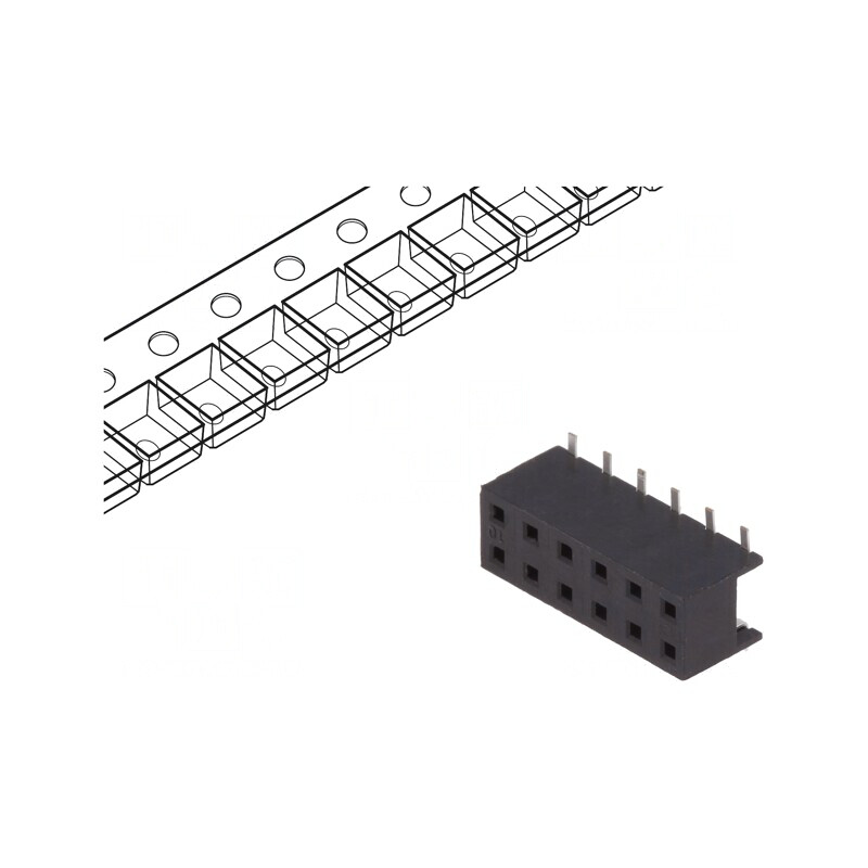 Soclu cablu-placă mamă Minitek 2mm 12 PIN SMT PCB 2A | Electronic-mag.ro | Componente Electronice