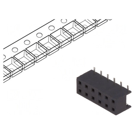 Soclu cablu-placă mamă Minitek 2mm 12 PIN SMT PCB 2A | Electronic-mag.ro | Componente Electronice