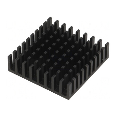 Radiator Aluminiu Negru 35x35x10mm | Electronic-mag.ro | Componente Electronice