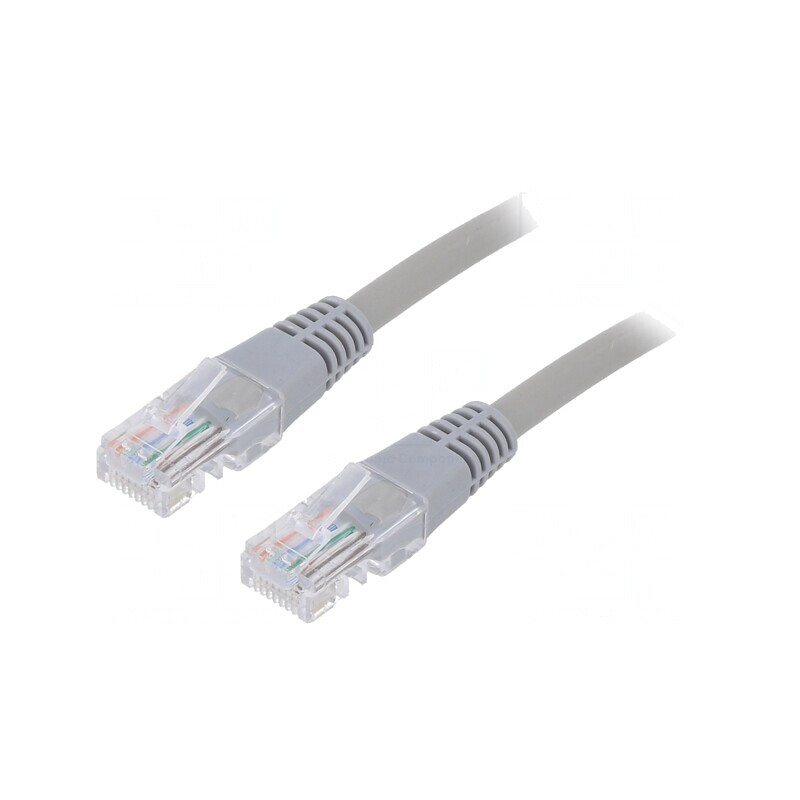 Patch Cord Ethernet U/UTP Cat5e Gri 5m | Electronic-mag.ro | Componente Electronice