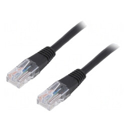 Patch Cord U/UTP Cat 5e Negru 5m | Electronic-mag.ro | Componente Electronice