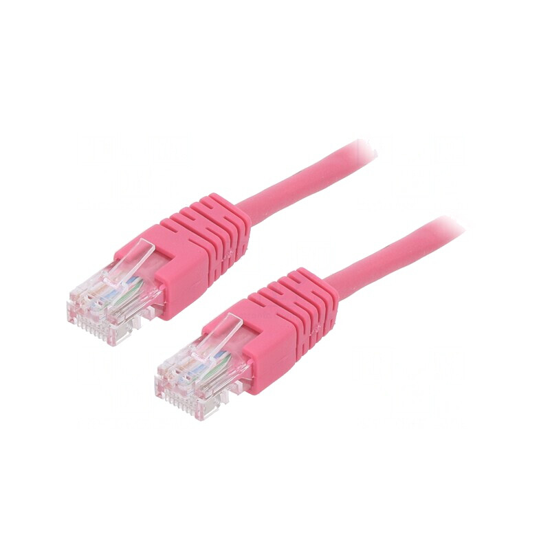 Patch Cord U/UTP Cat5e Roz 5m | Electronic-mag.ro | Componente Electronice