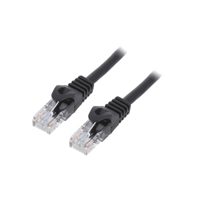 Patch cord negru UTP Cat6 3m | Electronic-mag.ro | Componente Electronice