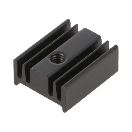 Radiator TO220 Negru Aluminiu 12.6mm | Electronic-mag.ro | Componente Electronice
