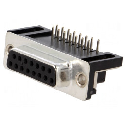 D-Sub 15-Pin Mamă PCB 90° THT | Electronic-mag.ro | Componente Electronice