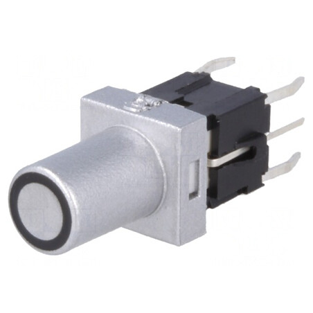 Comutator tastatură SPST-NO 0,05A 12VDC argintie cu LED | Electronic-mag.ro | Componente Electronice