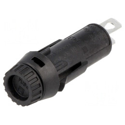 Clema Siguranțe 10A 5x20mm Panou Neagră 250V | Electronic-mag.ro | Componente Electronice
