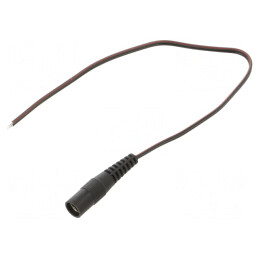 Cablu DC 5,5/2,1 Negru 0,25m | Electronic-mag.ro | Componente Electronice