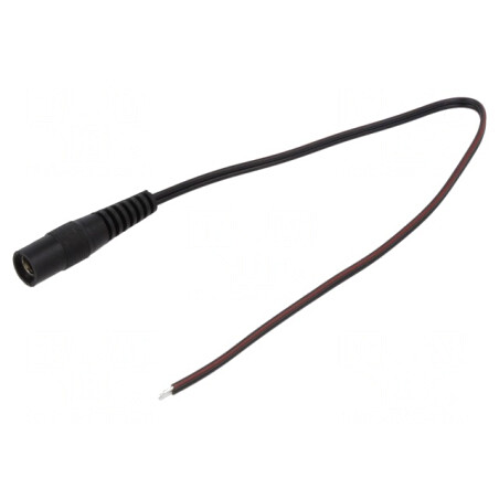 Cablu Alimentare DC 5,5/2,5 Negru 0,25m | Electronic-mag.ro | Componente Electronice