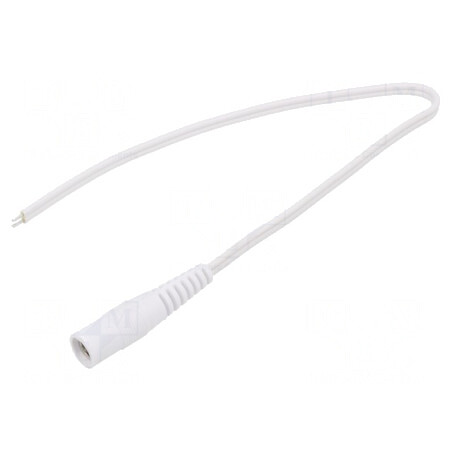 Cablu Alb 2x0,35mm2 cu Soclu DC 5,5/2,5 Drept 0,25m | Electronic-mag.ro | Componente Electronice