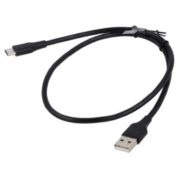 Cablu USB 2.0 A la C 1.5m Negru | Electronic-mag.ro | Componente Electronice