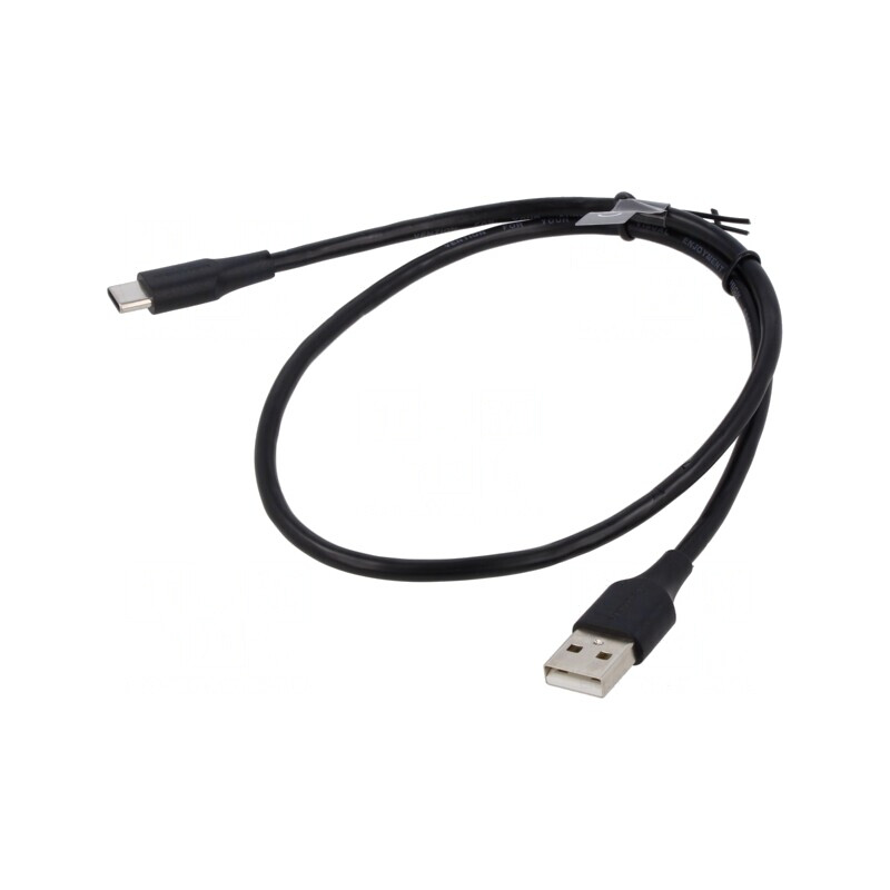 Cablu USB 2.0 A la C 1.5m Negru | Electronic-mag.ro | Componente Electronice