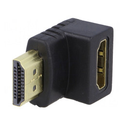 Adaptor HDMI 1.4 Soclu 90° Mufă Neagră | Electronic-mag.ro | Componente Electronice