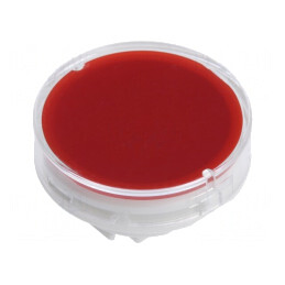 Capison Transparent Roșu Ø19x9mm Seria LB | Electronic-mag.ro | Componente Electronice