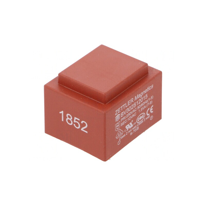 Transformator Încapsulat 1.5VA 230V 12V 125mA PCB | Electronic-mag.ro | Componente Electronice