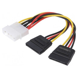 Cablu Alimentare SATA Molex 2x 0,2m | Electronic-mag.ro | Componente Electronice