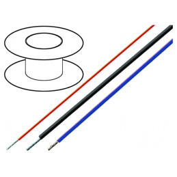 Cablu FEP 1x1mm2 Litat Alb 100-205°C