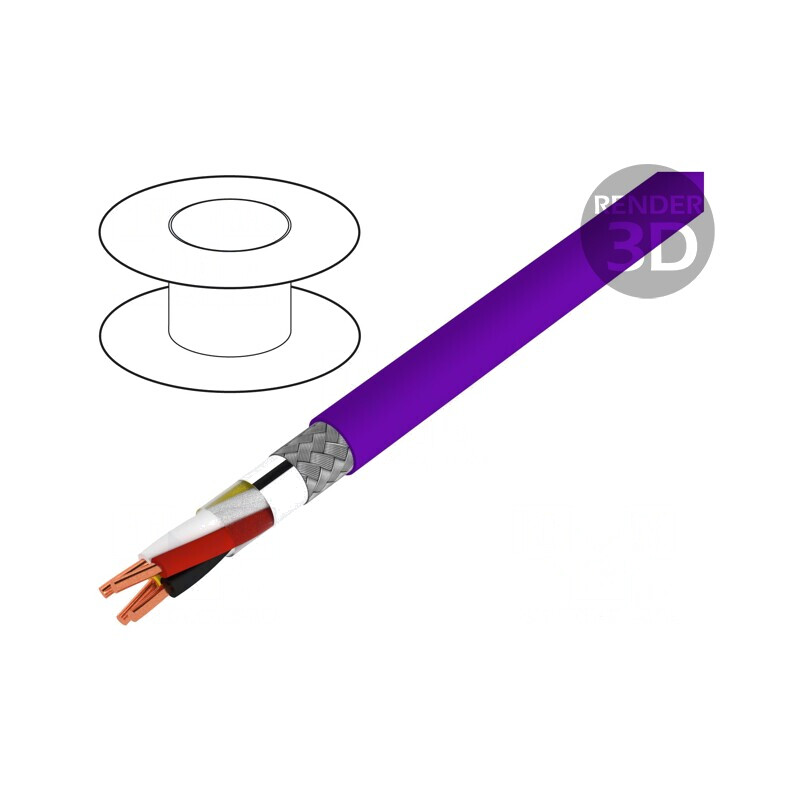 Cablu EiB/KNX 2x2x0,8mm Exterior Cu FRNC Violet | Electronic-mag.ro | Componente Electronice Cablu EiB/KNX 2x2x0,8mm Exterior Cu FRNC Violet | Electronic-mag.ro | Componente Electronice